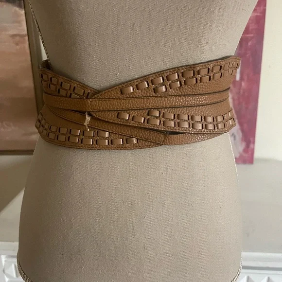 Bcbgmaxazria Faux Leather Corset Waist Tie Belt Bcbgmaxazria Faux Leather Corset Waist Tie Belt S | eBay main image 3
